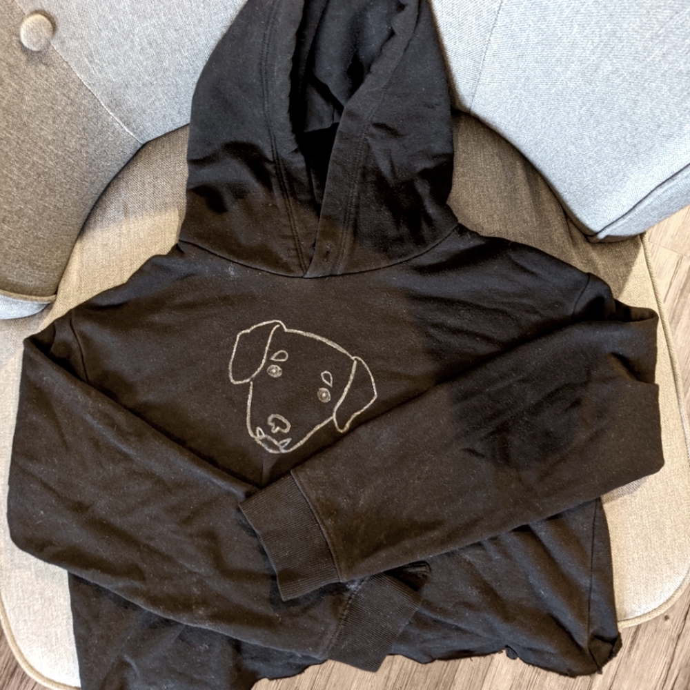 H&M Dog Hoodie Cropped (Dachshund)